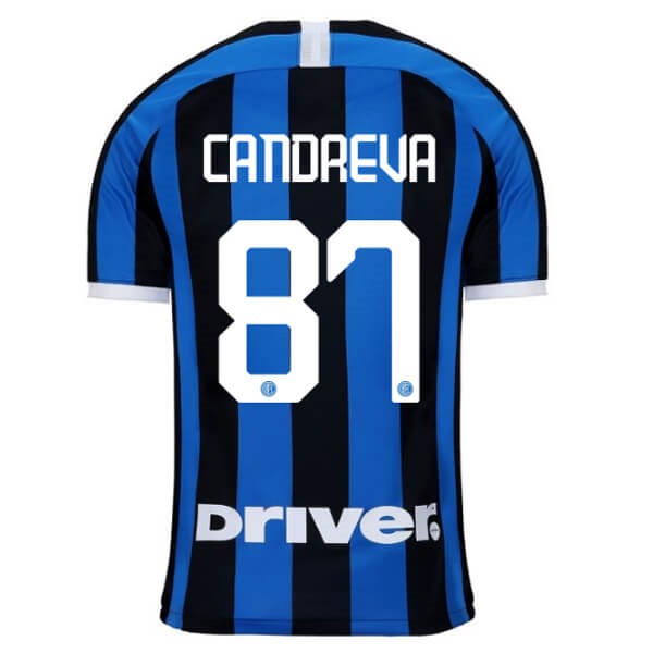 Camiseta Inter De Milán NO.87 Candreva Replica Primera Ropa 2019/20 Azul